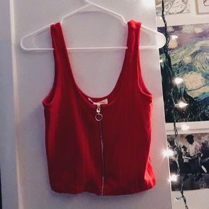 Zip up tank top
